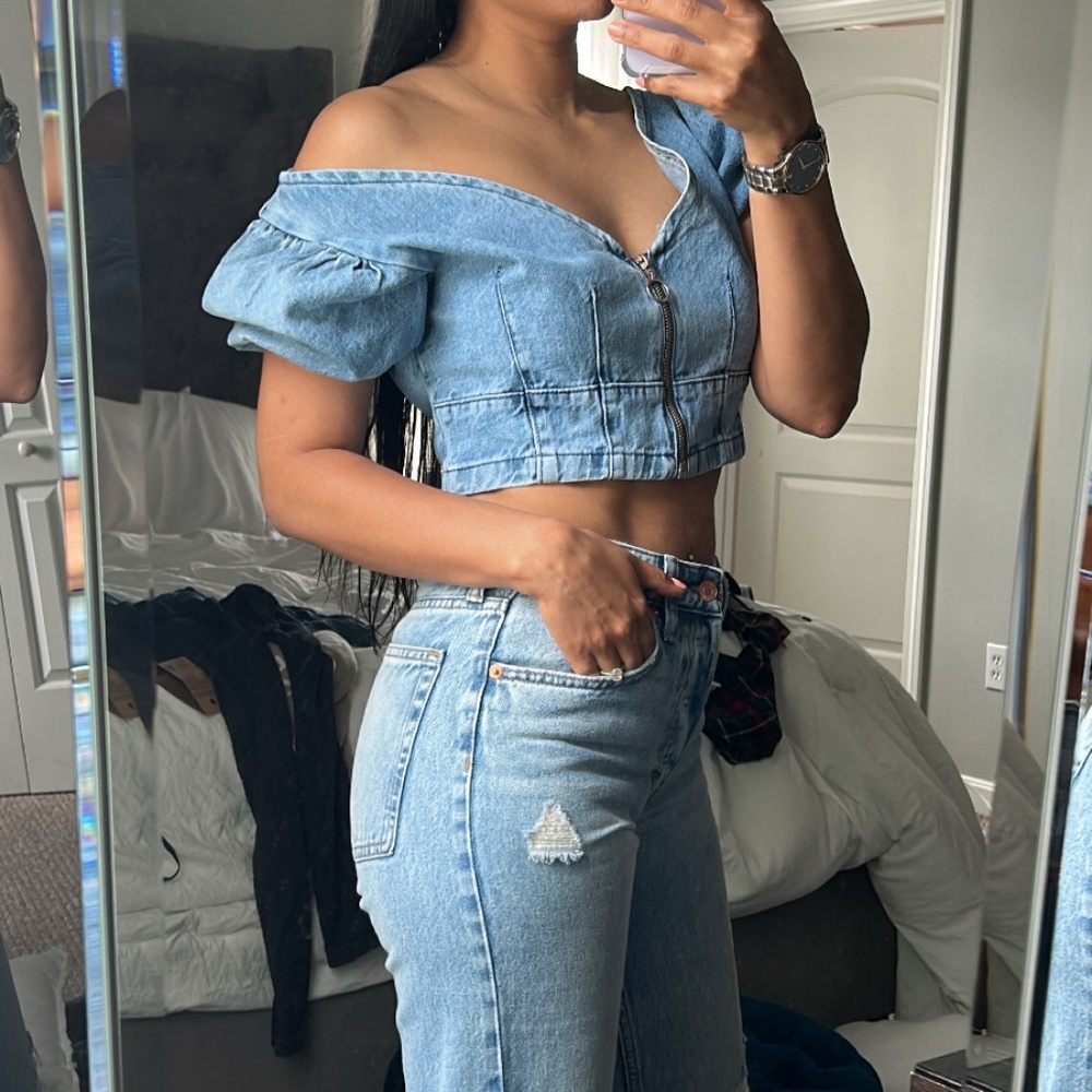 Denim top